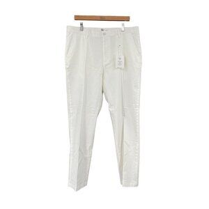 Graham Luxe Mens White Slim Fit Pants 38x30 Golf Pants‎